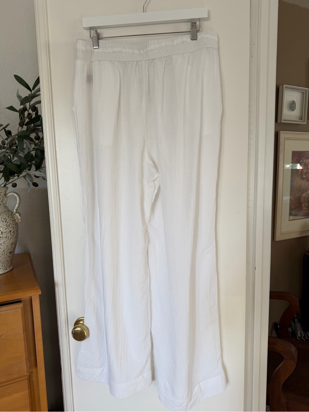 NWT Gap Body White Wide-Leg Pants Size L